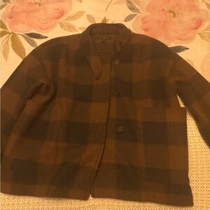 Women’s Brown Plaid Jacket
